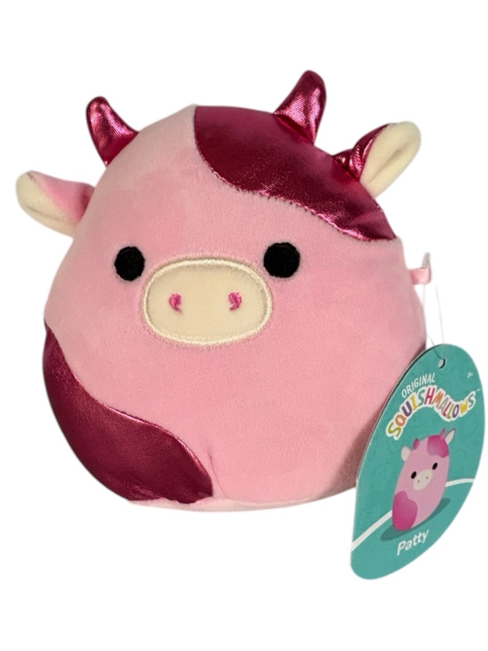 🔴 Squishmallows 5” Patty the Cow Ulta Limited Edition Metallic Pink Rare NWT - Picture 2 of 7